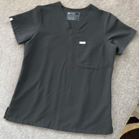 Figs Tops - Figs Technical Collection Black Scrub Top